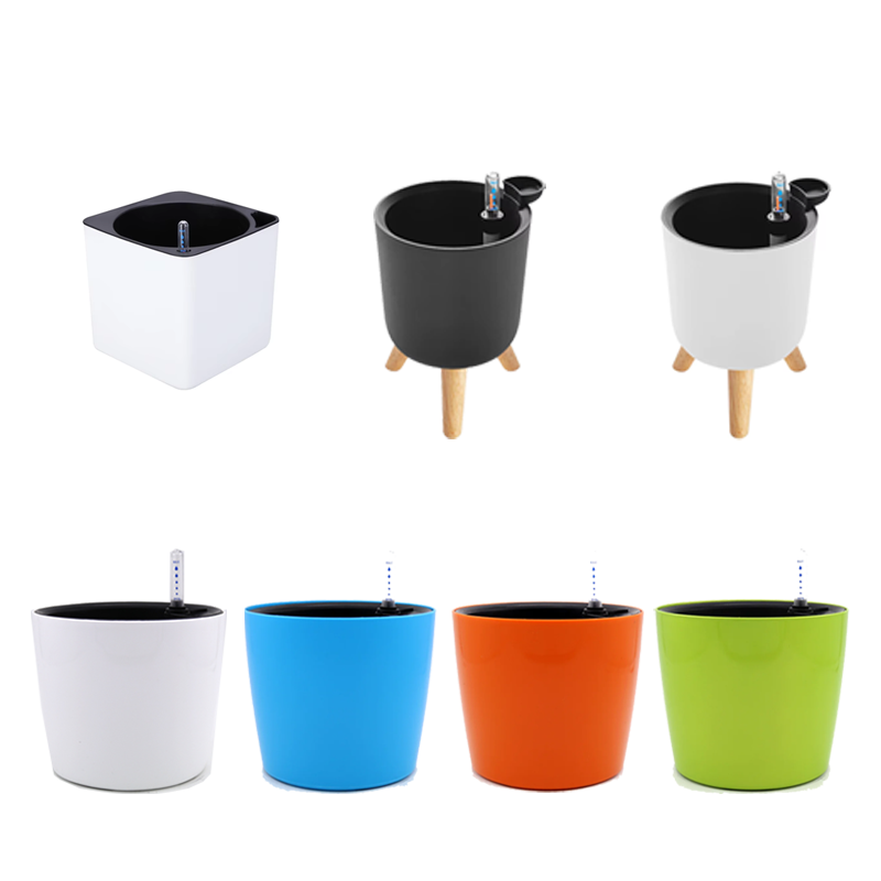 Self Watering Planter White Fl - Aloe Vera Pot ulasan dan harga