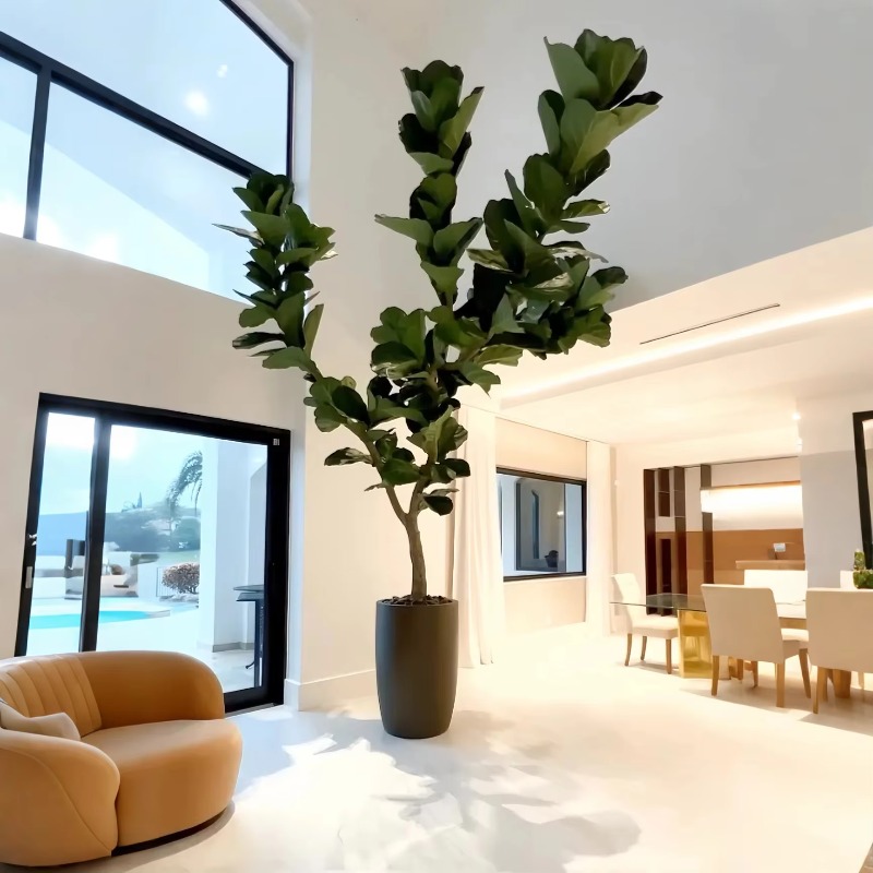 Artificial Plants Indoor Potte - Ficus Lyrata Tree ulasan dan harga